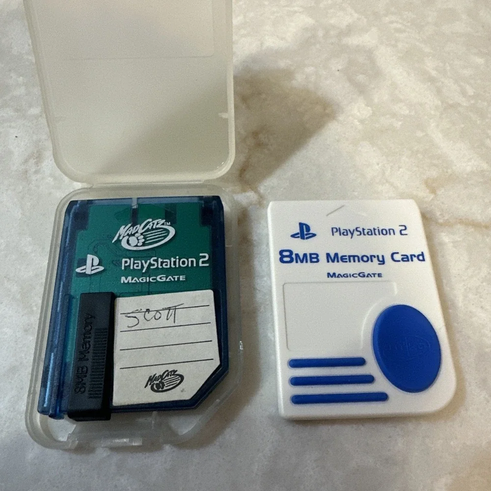 Sony Playstation 2 PS2 OEM MagicGate 8mb Memory Card Lot of 2